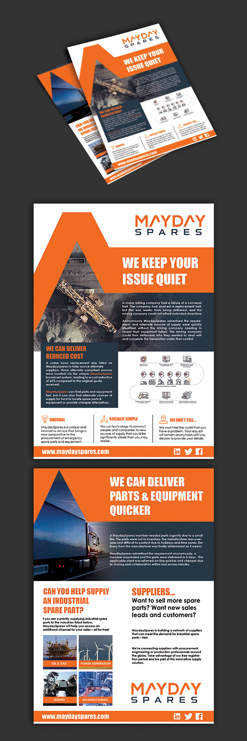 Flyer-Design von BLUE WINGS für MaydaySpares | Design #21580380