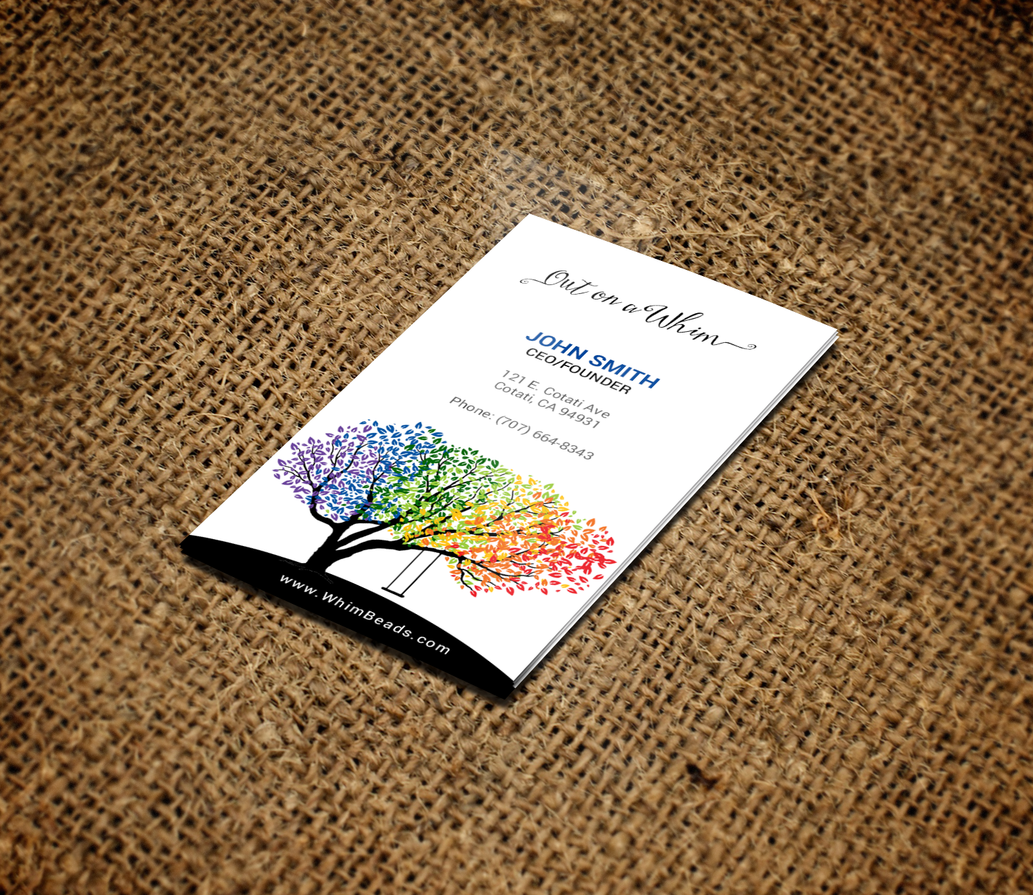 Diseño de Tarjeta de Presentación por chandrayaan.creative para Out on a Whim  | Diseño #21557990