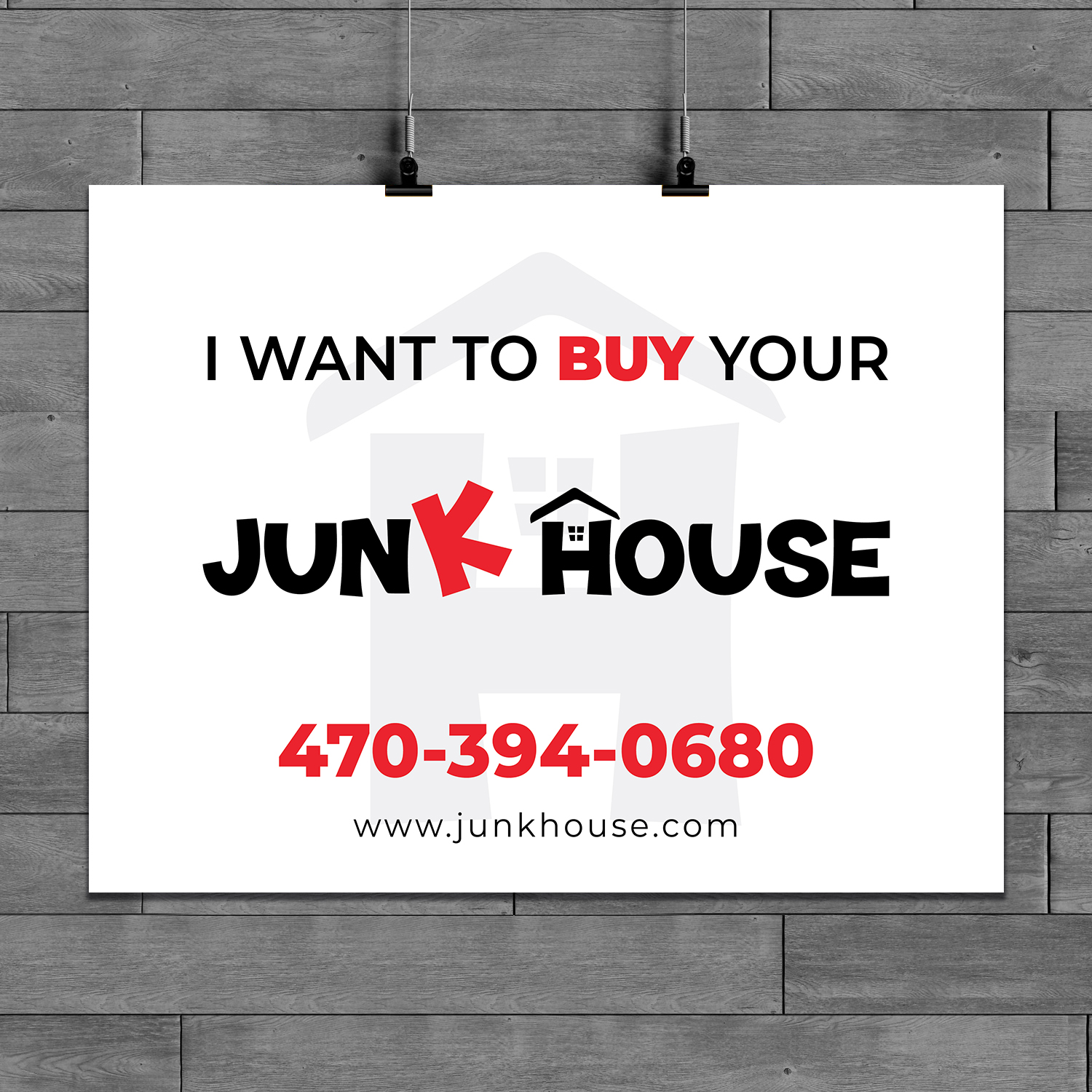 Poster Design by codeuridea for Junk House | Design #21561262