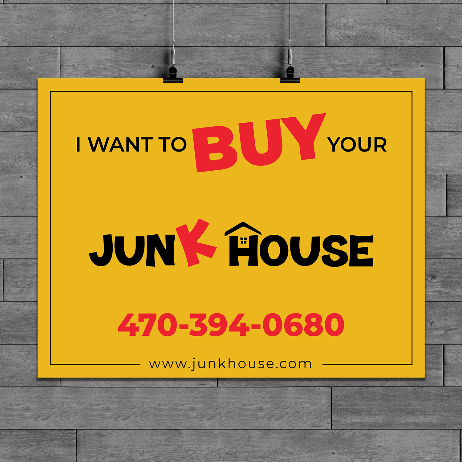 Poster-Design von codeuridea für Junk House | Design #21561306