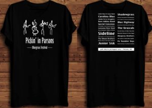Pickin' in Parsons Bluegrass Festival needs a t shirt | T-shirt Design by codeuridea