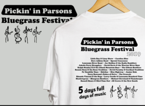 Pickin' in Parsons Bluegrass Festival needs a t shirt | Diseño de Camiseta por Val brito