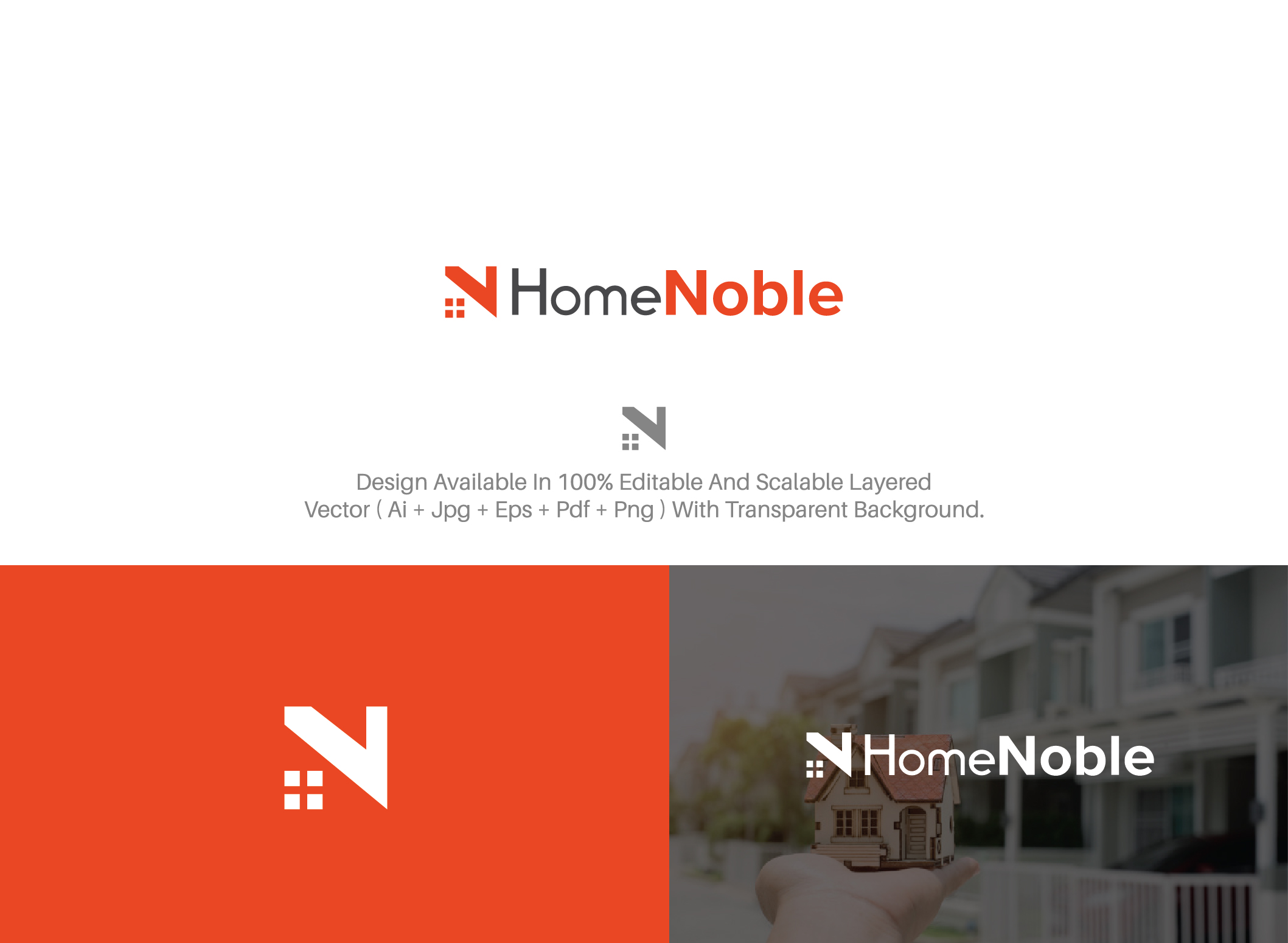Logo Design by 4+Creative for Home Noble | Design #21644035
