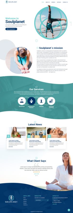 Website for Swedish wellness company "Soulplanet" | Diseño Web por syrwebdevelopment