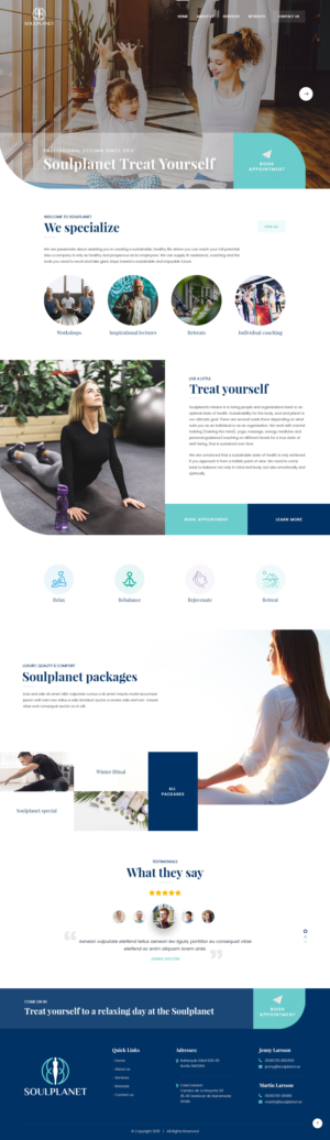Website for Swedish wellness company "Soulplanet" | Diseño Web por nzdesigners