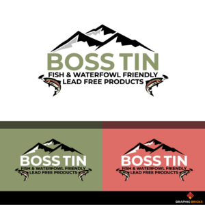 Boss Tin - Fish & Waterfowl friendly - Lead Free Products  | Logo-Design von Graphic Bricks