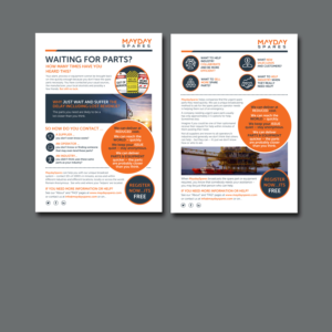 Brochure/Flyer 2 sided A4 for MaydaySpares services introduction | Graphic Design by Phouii