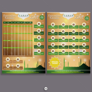 Ramadhan Timetable with product offers | Flyer Design by DA.