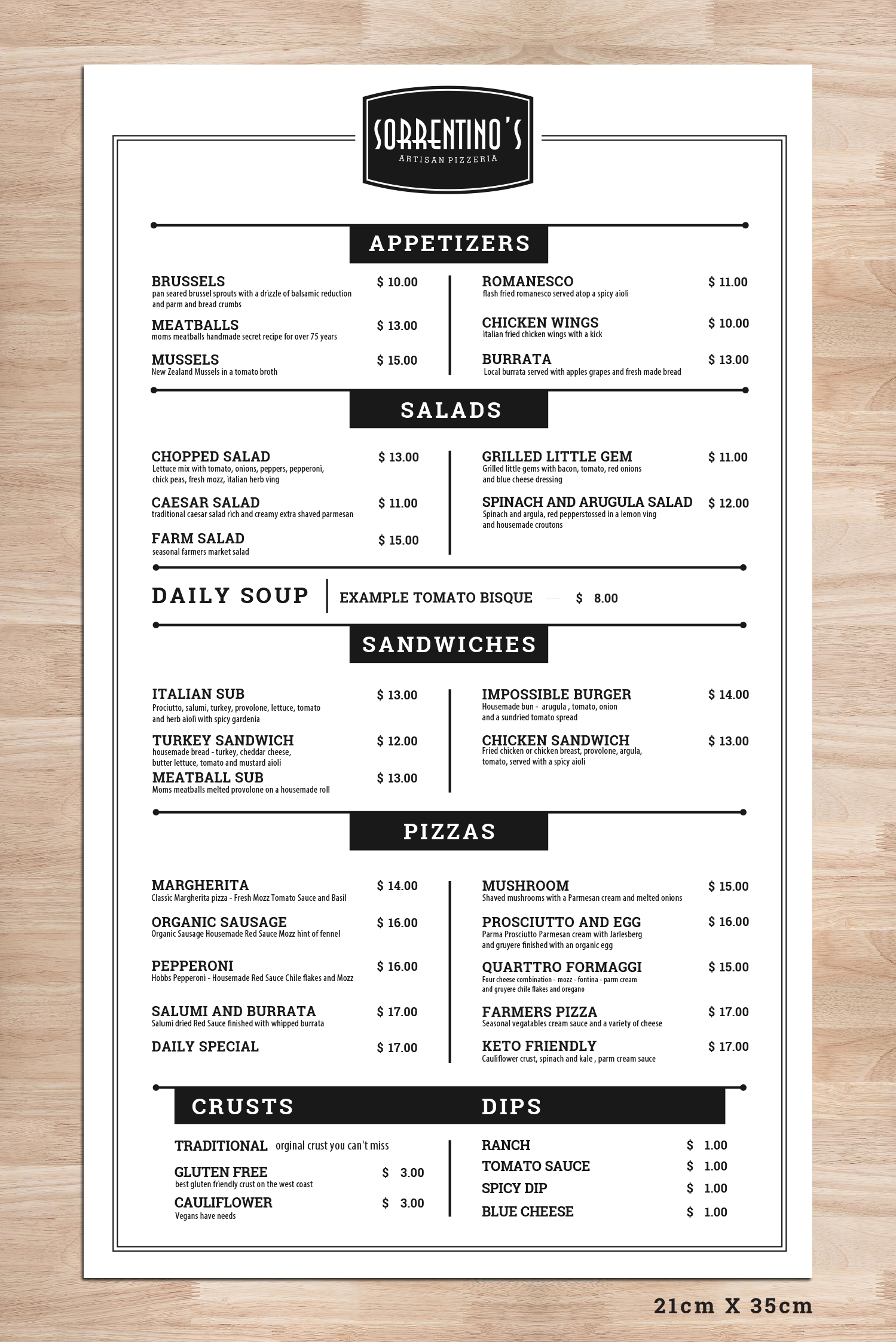 Menu Design by PointGrfx for this project | Design #21611842