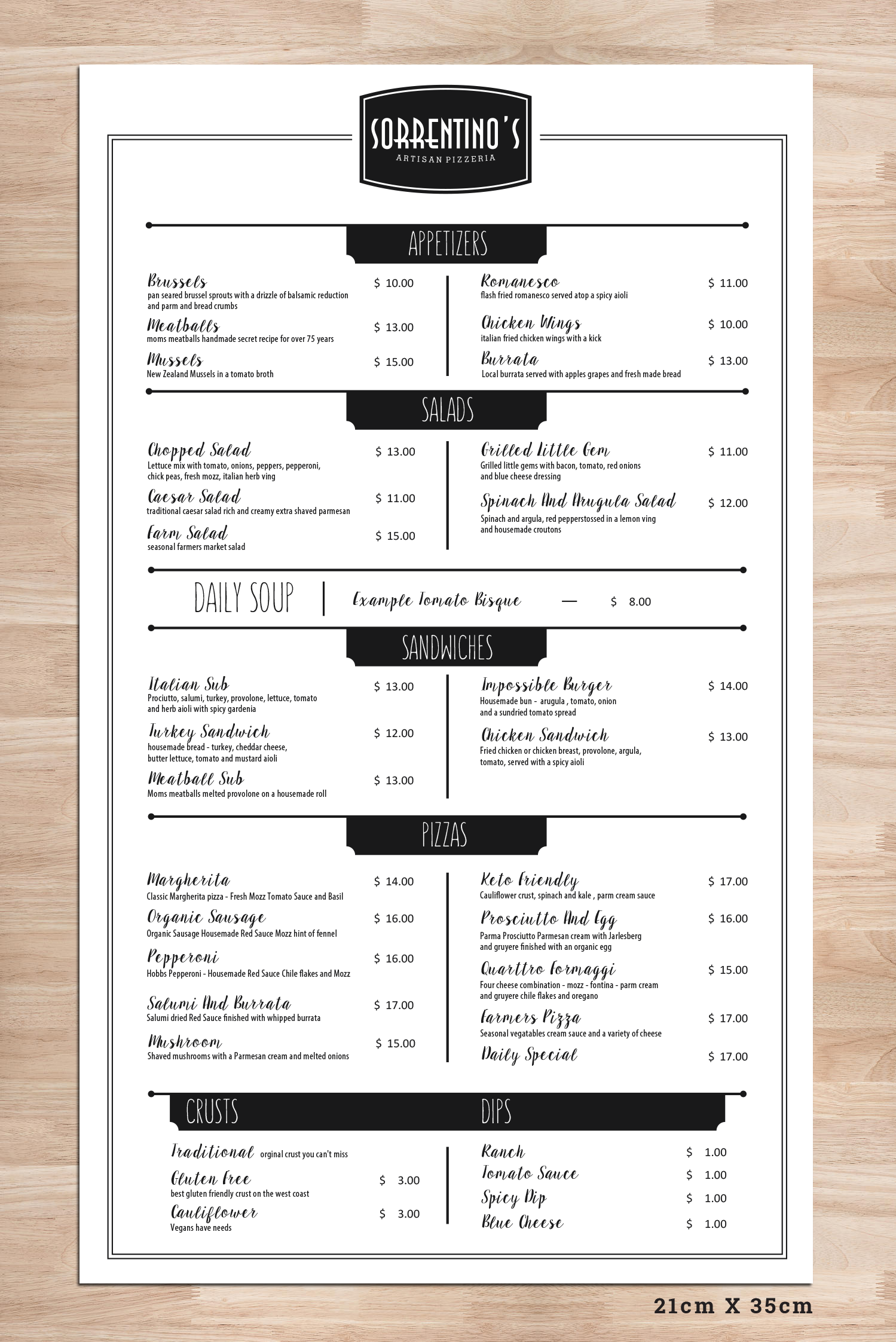 Diseño de Menú por PointGrfx para este proyecto | Diseño #21612068