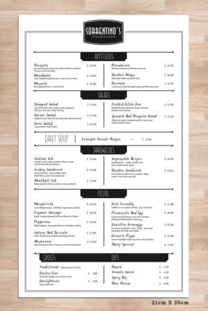 Menü-Design von PointGrfx für dieses Projekt | Design: #21612068