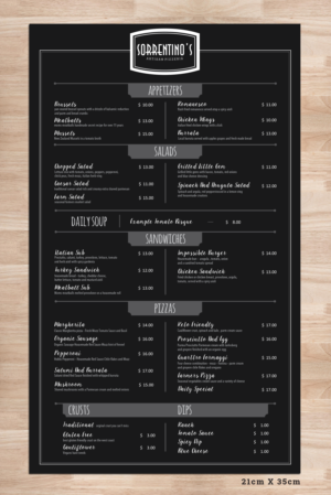 Menü-Design von PointGrfx für dieses Projekt | Design: #21612070
