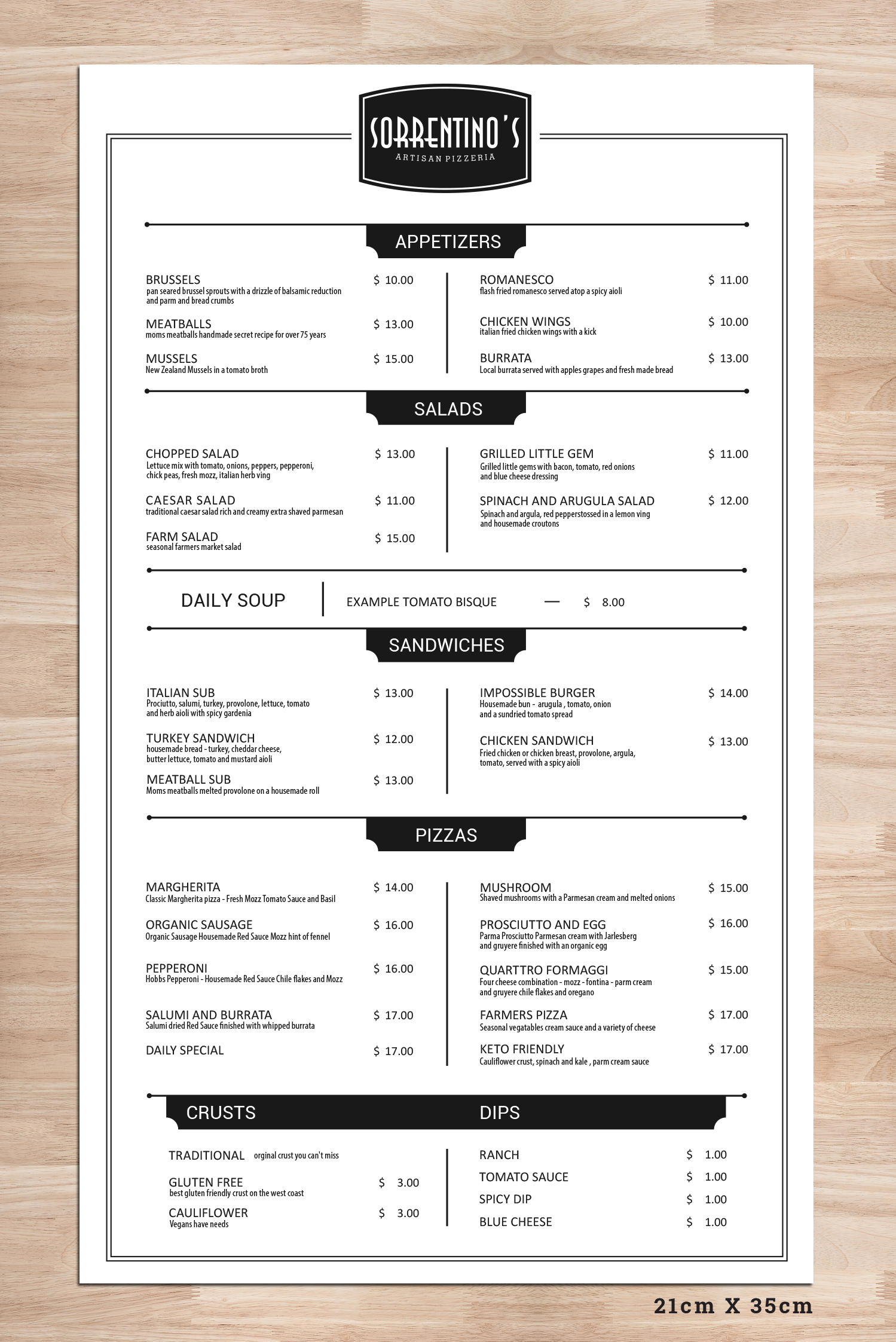 Menü-Design von PointGrfx für dieses Projekt | Design #21613672