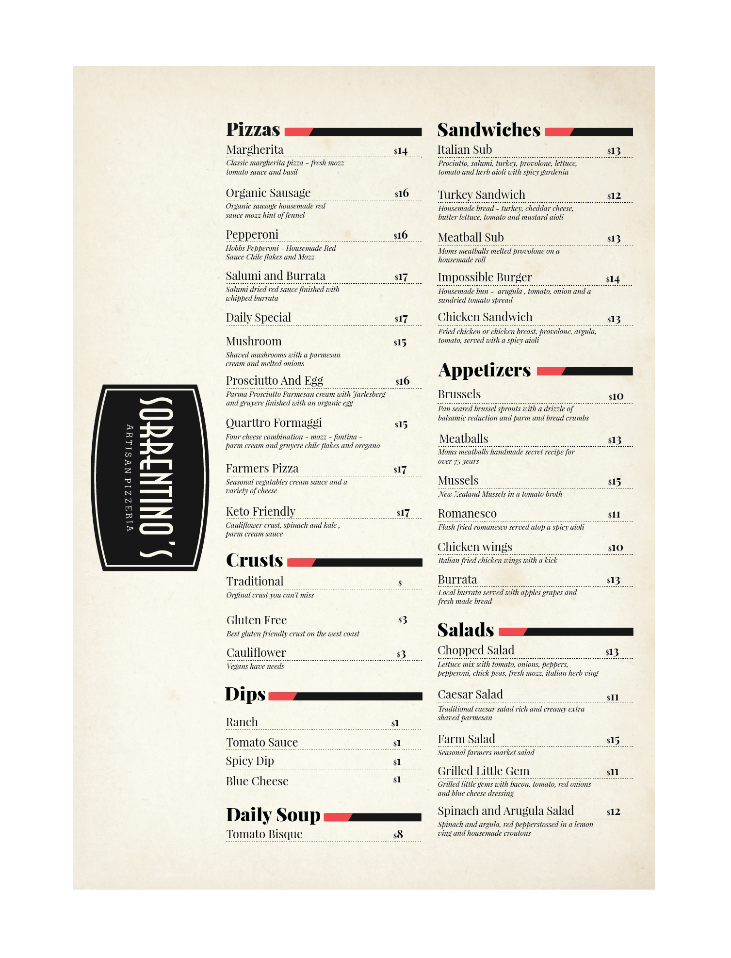 Menu Design by Benson M. for this project | Design #21615323