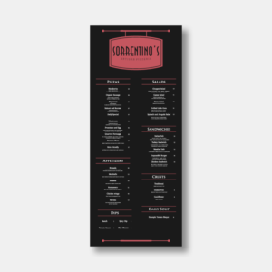 Menu Design by HELLOCRUNK for this project | Design #21625787
