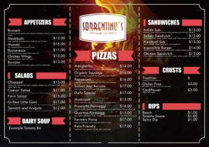 Menu Design by xe design