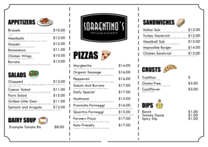 Menu Design by xe design for this project | Design: #21616784