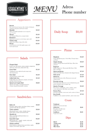 Menu Design by myuko