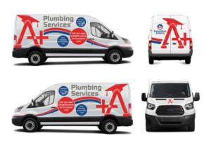 Diseño de Rotulación de Vehículo por Kira.graphics para plumbing services A+ | Diseño #21622643