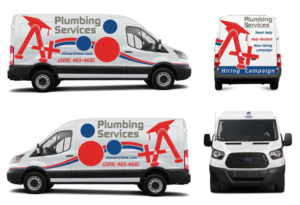 Car Wrap Design by Kira Graphics for plumbing services A+ | Design: #21640828