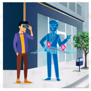 Augmented Reality Agent for Smart Citizens | Illustration Design by SofiaDesignStudio