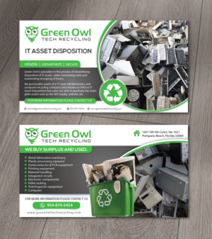 Flyer-Design von alex989 für Green Owl Tech Recycling | Design: #21595333