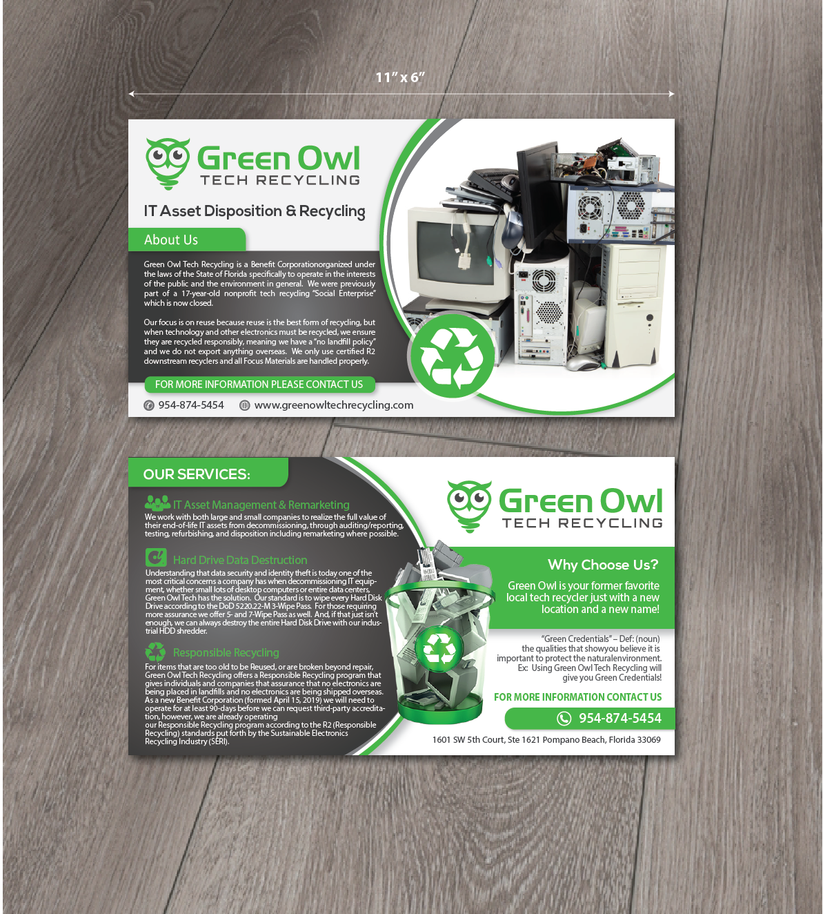 Flyer Design by alex989 for Green Owl Tech Recycling | Design #21601892