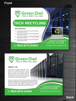 Flyer-Design von innovative earth für Green Owl Tech Recycling | Design: #21594888