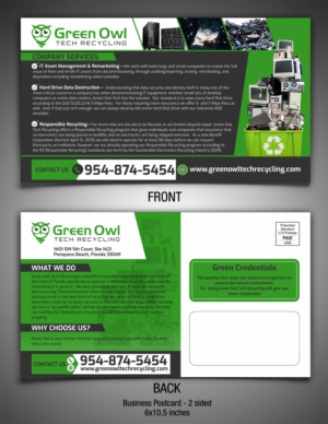 Flyer-Design von Fine Graphics House für Green Owl Tech Recycling | Design: #21617751