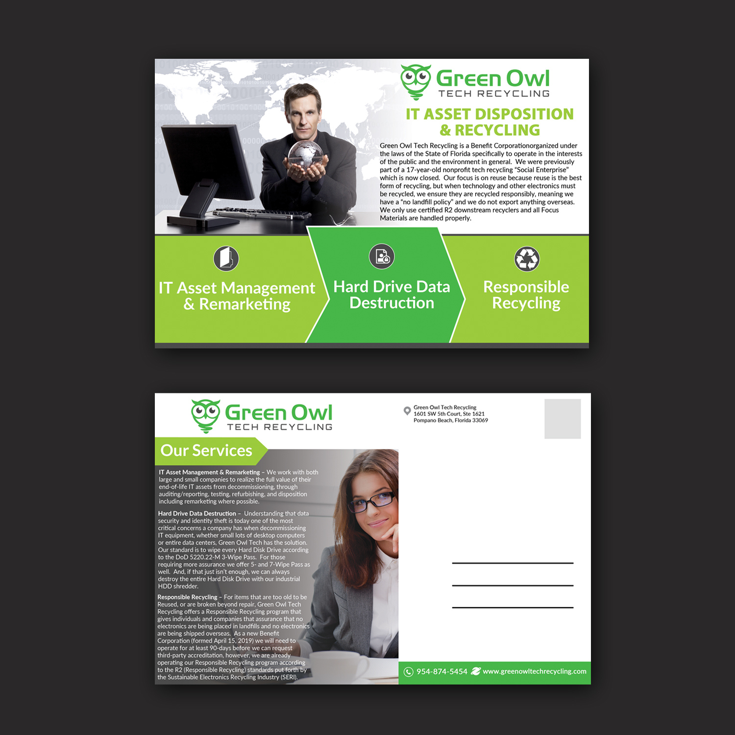Flyer Design by Schöpfer for Green Owl Tech Recycling | Design #21607646