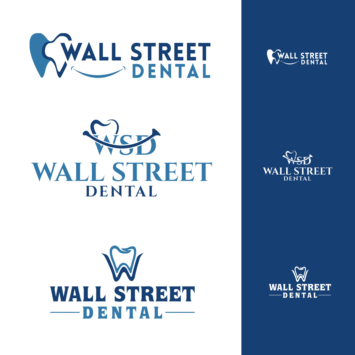 Logo Design by protikrdesigner for Wall Street Dental P.C. | Design #21628438