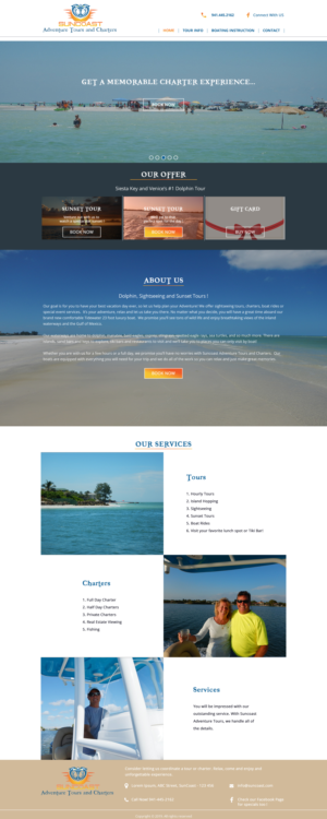 Suncoast Adventure Tours and Charters | Wordpress Design by Sbss