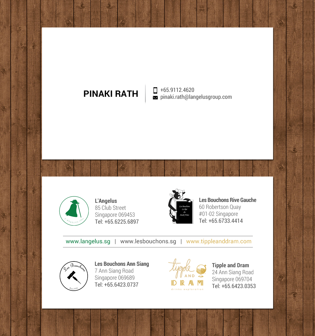Diseño de Tarjeta de Presentación por chandrayaan.creative para L'Angelus group | Diseño #21604350