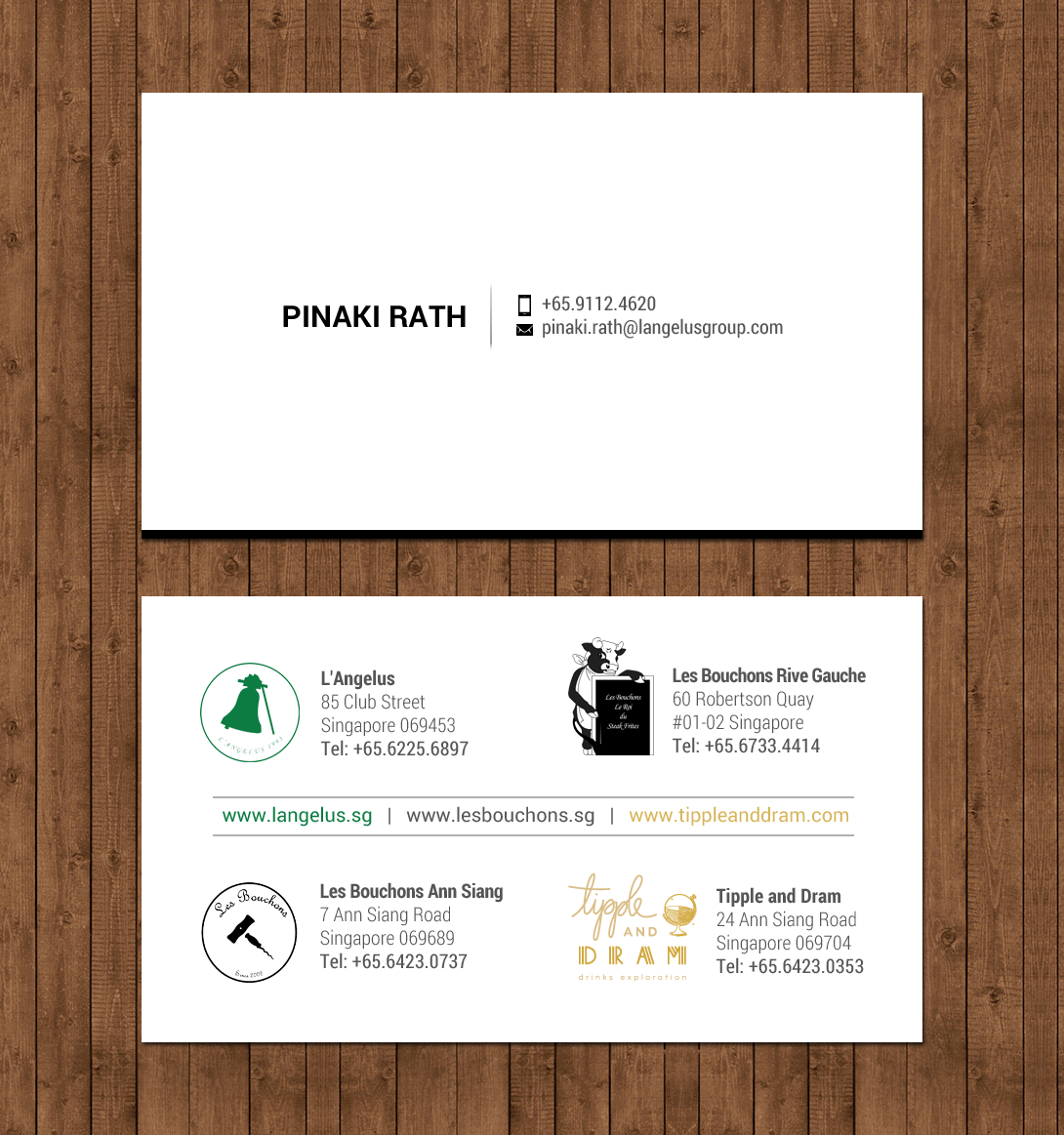 Diseño de Tarjeta de Presentación por chandrayaan.creative para L'Angelus group | Diseño #21604351