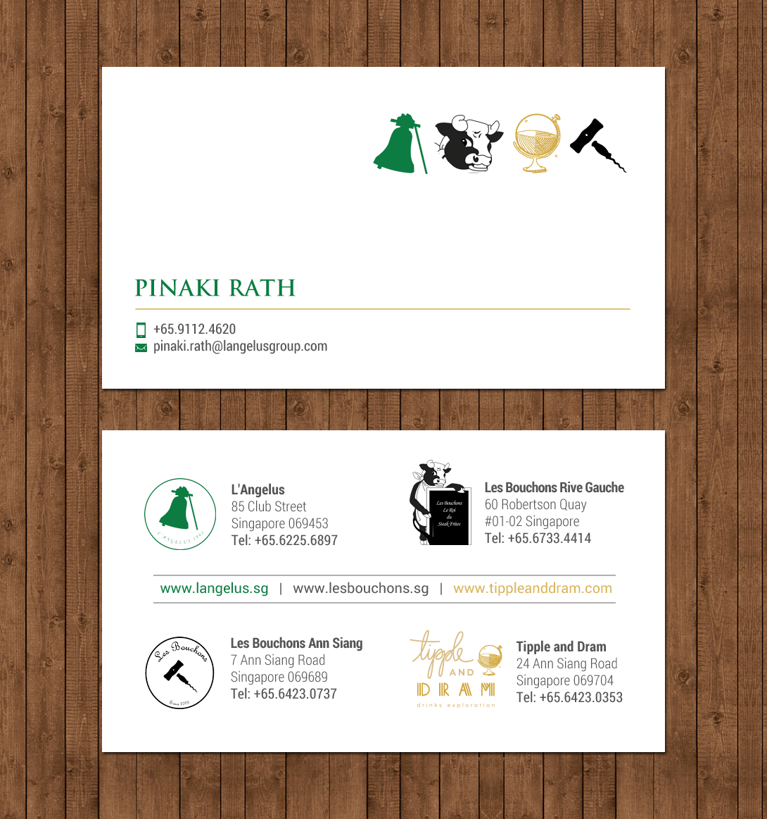 Diseño de Tarjeta de Presentación por chandrayaan.creative para L'Angelus group | Diseño #21604367