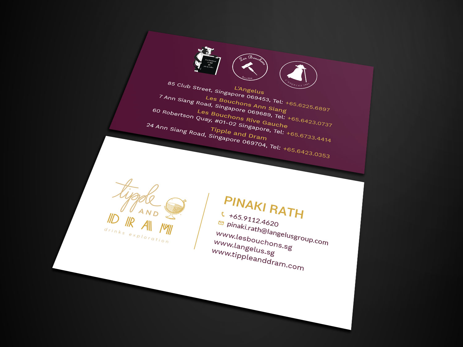 Business Card Design by Tripti Ranjan Gain for L'Angelus group | Design #21601395