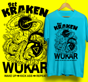 Get Kraken on a gray T-Shirt for my gym | Diseño de Camiseta por 99.degree