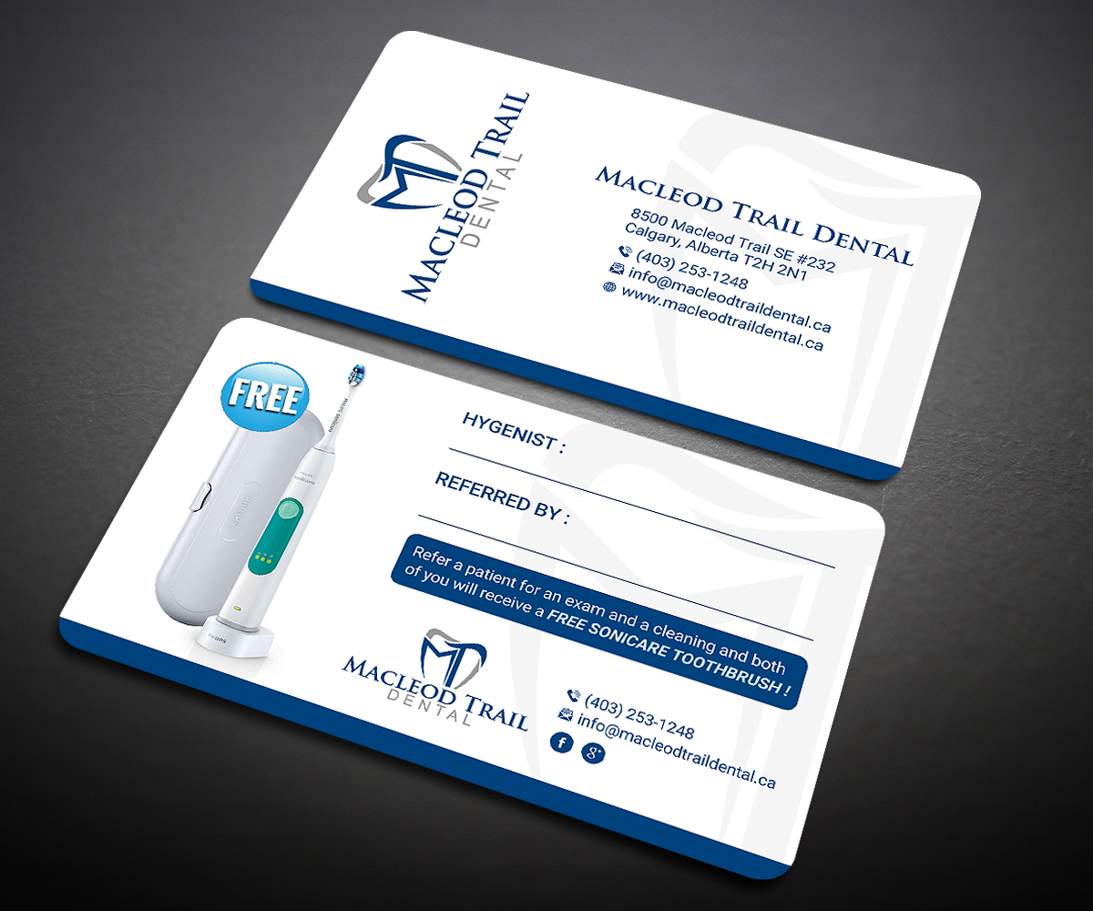 Visitenkarten-Design von Designers Hub für Macleod Trail Dental | Design #21602116