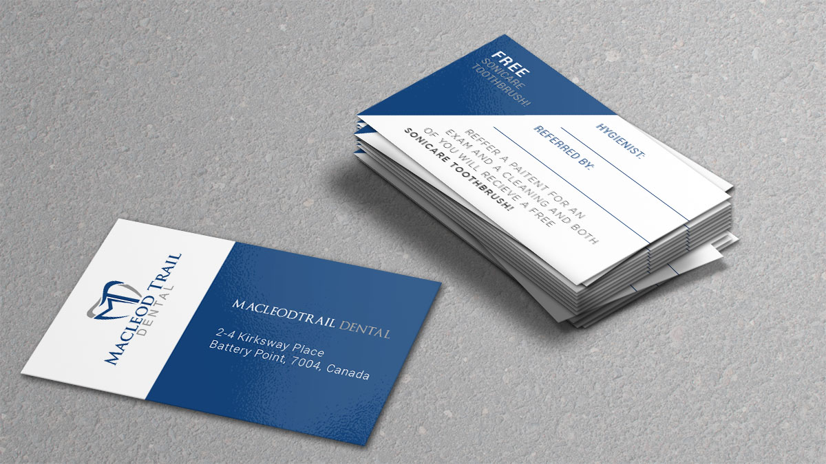 Visitenkarten-Design von Verified artistry (Design garden) für Macleod Trail Dental | Design #21601260