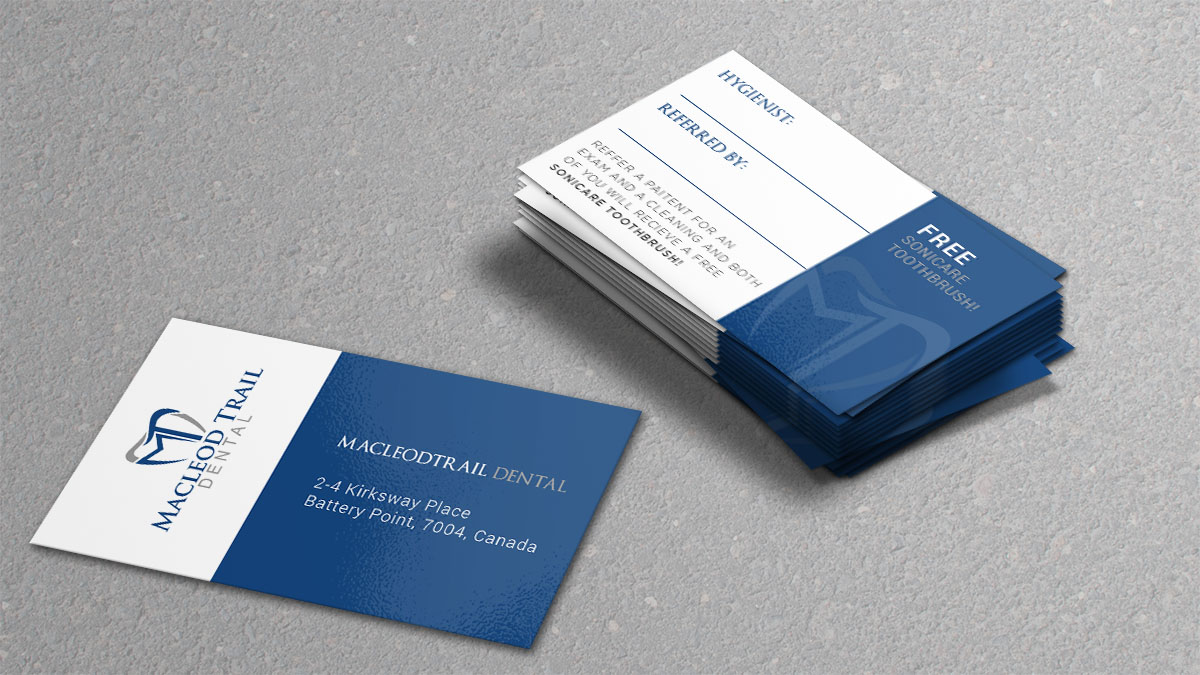 Visitenkarten-Design von Verified artistry (Design garden) für Macleod Trail Dental | Design #21601262