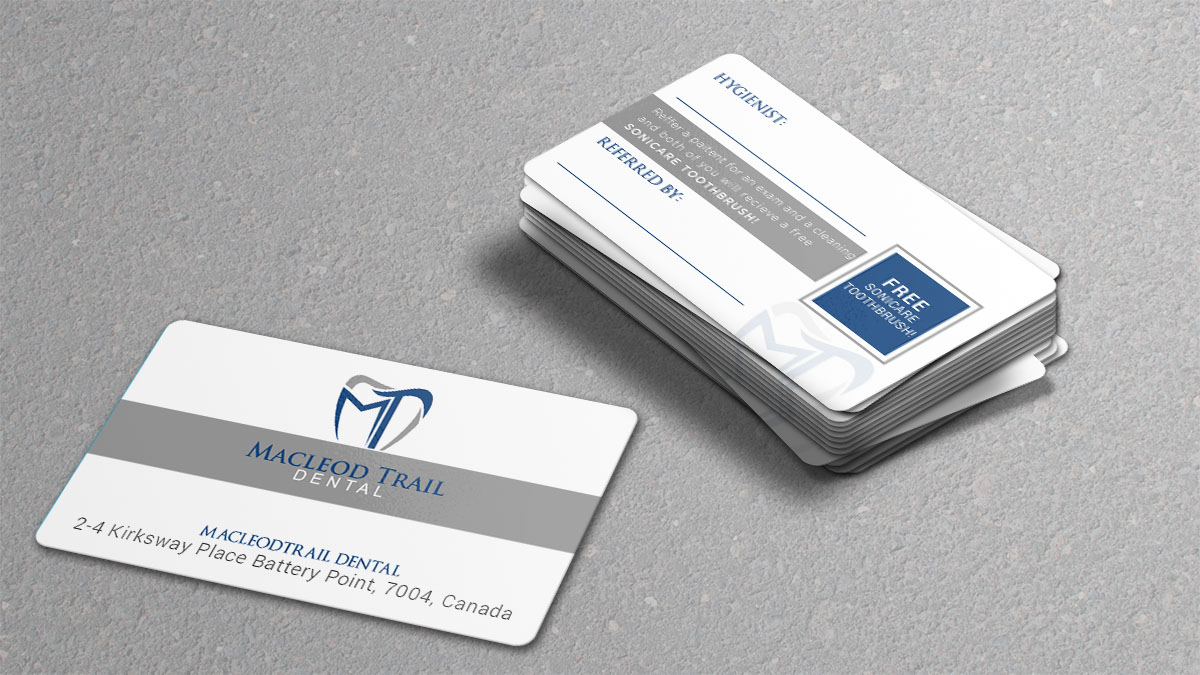 Visitenkarten-Design von Verified artistry (Design garden) für Macleod Trail Dental | Design #21601267
