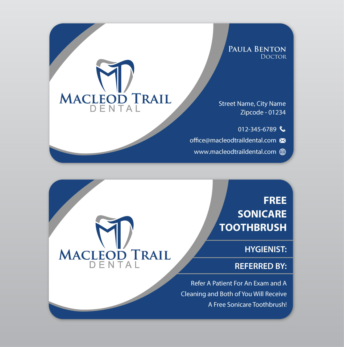 Diseño de Tarjeta de Presentación por Infinitive Technology para Macleod Trail Dental | Diseño #21603993