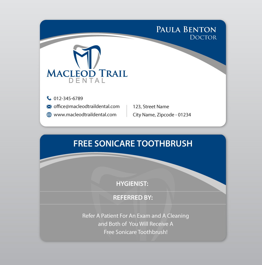 Diseño de Tarjeta de Presentación por Infinitive Technology para Macleod Trail Dental | Diseño #21604008