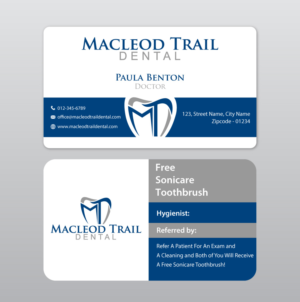 Business Card Design by Infinitive Technology for Macleod Trail Dental | Design: #21604011