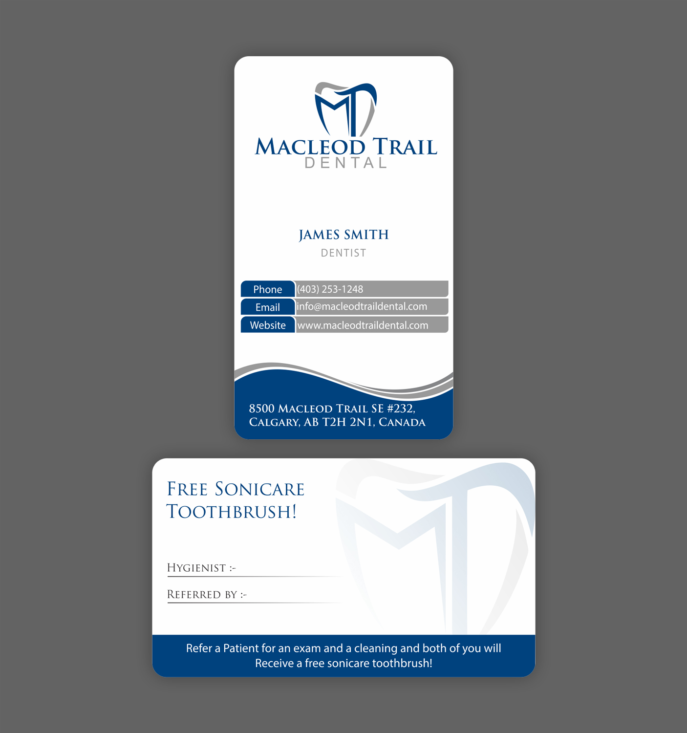 Business Card Design by Infinitive Technology for Macleod Trail Dental | Design #21604786