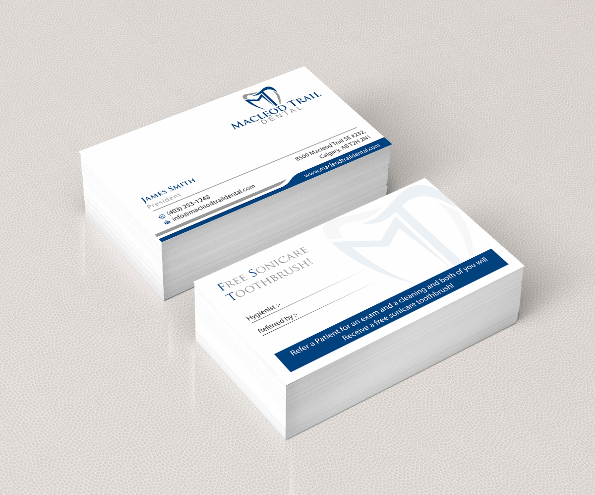 Business Card Design by Infinitive Technology for Macleod Trail Dental | Design #21604791