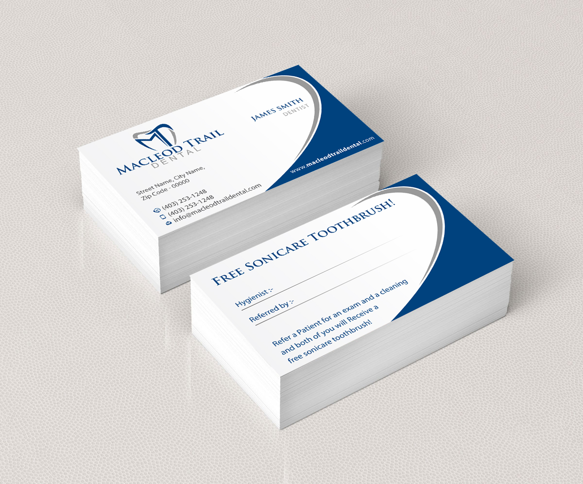 Business Card Design by Infinitive Technology for Macleod Trail Dental | Design #21612057
