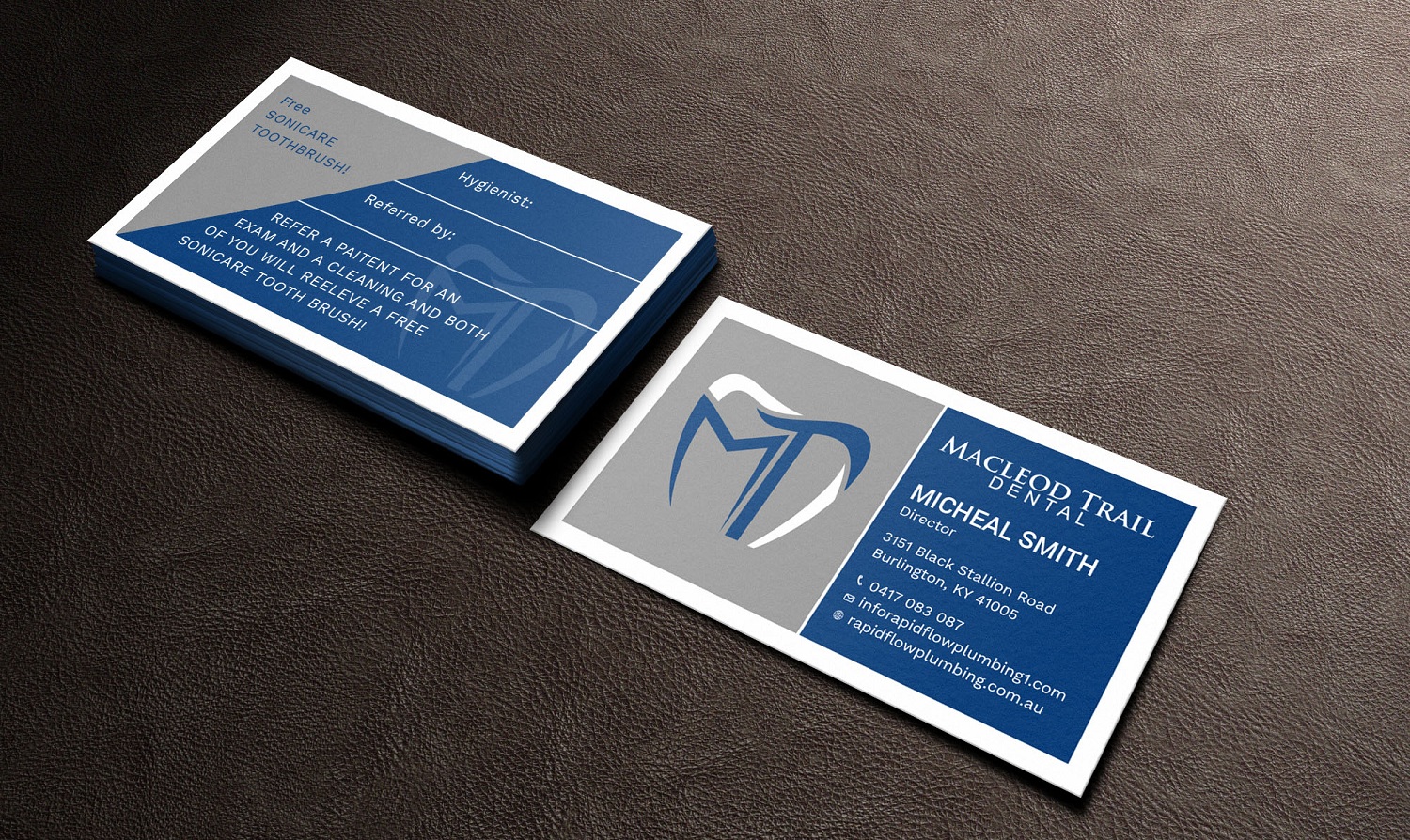 Diseño de Tarjeta de Presentación por Tripti Ranjan Gain para Macleod Trail Dental | Diseño #21604567