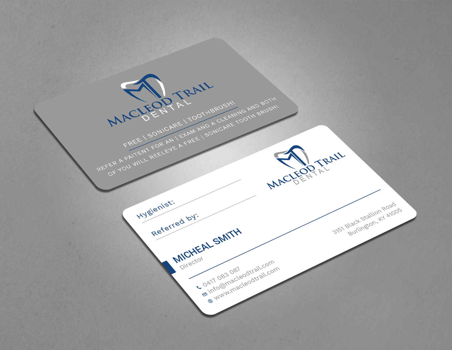 Business Card Design by Tripti Ranjan Gain for Macleod Trail Dental | Design #21604572