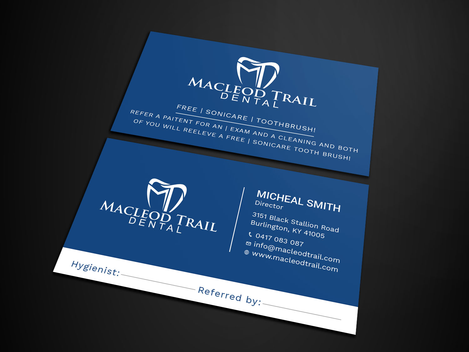Business Card Design by Tripti Ranjan Gain for Macleod Trail Dental | Design #21604573